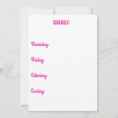 Pink Invitation Kaart (Achterkant)