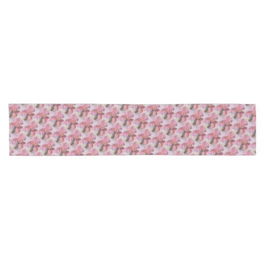 PINK IRIS KORTE TABLE RUNNER KORTE TAFELLOPER (Horizontaal)