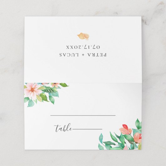 Pink Island Botanical Wedding (Buitenkant ongevouwen)