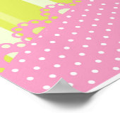 Pink It A Girl Baby Annonce Poster (Coin)