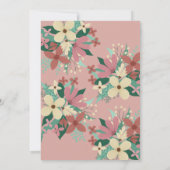 Pink Ivory Floral Greenery Bouquet Afstuderen Kaart (Achterkant)