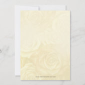 Pink Ivory Rozen Bridal Tea Party Kaart (Achterkant)