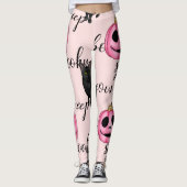Pink Jack-O-Lantern and Black Cat Leggings (Voorkant)