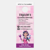 Pink Janitorial Lady House Cleaning Service (Voorkant)