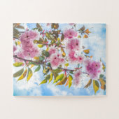 Pink Japanese Cherry Blossoms Flower Oversized Legpuzzel (Horizontaal)