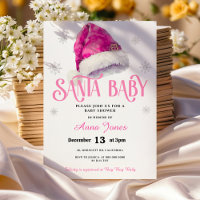 PINK Jolly Santa Hat meisje Baby shower
