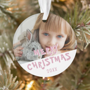 Pink Joyeux Noël Famille Vacances Photo