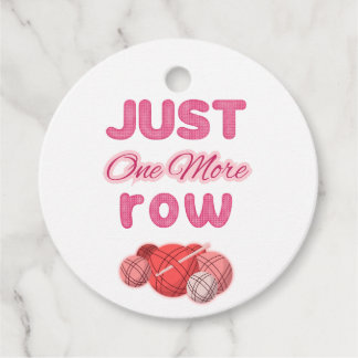 Pink Just One More Row Knitting Bedankjes Labels