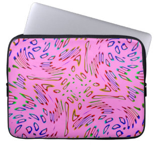 Pink Kaleidoscoop Laptop Sleeve