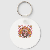 pink kawaii thanksgiving turkey Classic T-Shirt Sleutelhanger (Voorkant)