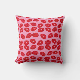 Pink Kisses Love Printed Decorative Throw Pillow Kussen