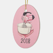 Pink Kitchen Mixer Keepomwille Jaar Keramisch Ornament (Links)