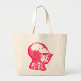 Pink Knight Medieval Armor Helmet Knachten Grote Tote Bag