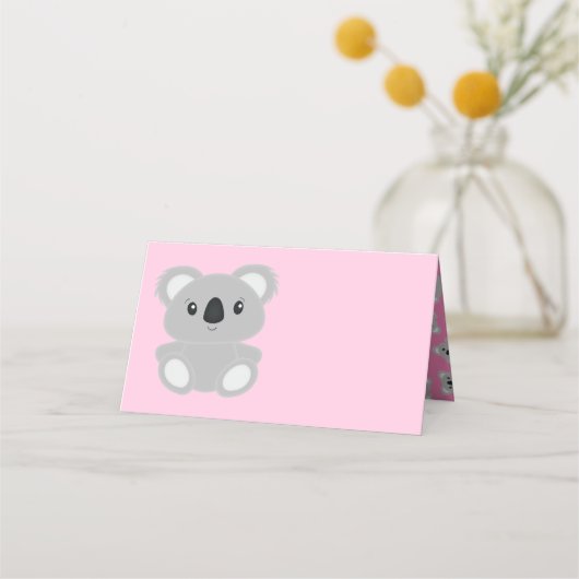 Pink Koala Beer Baby shower (Voorkant)