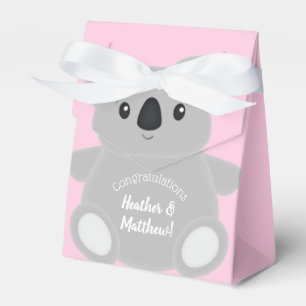 Pink Koala Beer Baby shower Bedankdoosjes