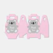 Pink Koala Beer Baby shower Bedankdoosjes (Uitgevouwen)
