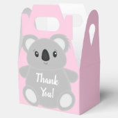 Pink Koala Beer Baby shower Bedankdoosjes (Geopend)
