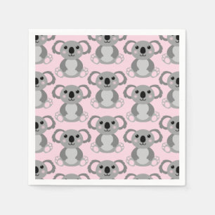 Pink Koala Beer Baby shower Servet