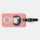 Pink Kokeshi Bagagelabel (Voorkant horizontaal)