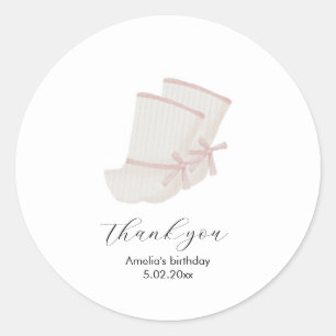 Pink Korean Doljanchi bedankt sticker