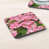 Pink kousa dogwood print onderzetter (Linkerzijde)