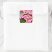 Pink kousa dogwood print vierkante sticker (Tas)