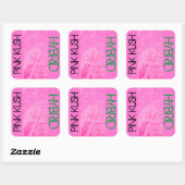 PINK KUSH HYBRID VIERKANTE STICKER (Vel)