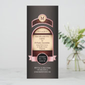 Pink Label Bachelorette Uitnodiging (Staand voorkant)