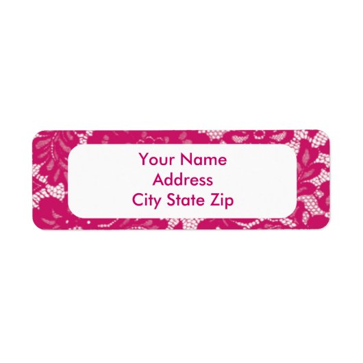 Pink Lace Etiket (Voorkant)
