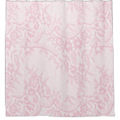 Pink Lace Floral Pattern  Douchegordijn (Voorkant)