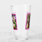 Pink Lacy Meerkat Collarge Glas (Links)