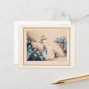 Pink Lady (1933) van Louis Icart Briefkaart