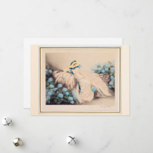 Pink Lady (1933) van Louis Icart Feestdagenkaart