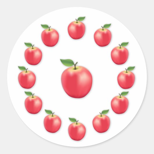 Pink Lady Apple Ronde Sticker (Voorkant)