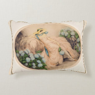 Pink Lady beroemd gemaakt door Louis Icart Accent Kussen