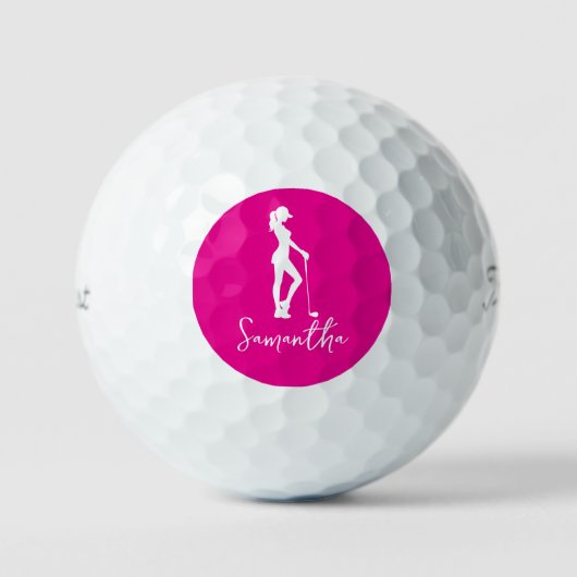 Pink Lady-monogram Golfballen (Voorkant)