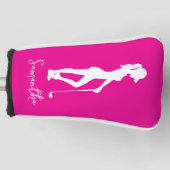 Pink Lady-monogram Golfheadcover (Voorkant)