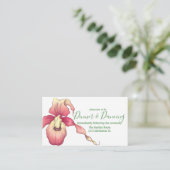 Pink Lady Slipper Orchidee Ontvangst Informatiekaartje (Staand voorkant)