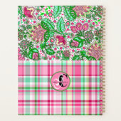 Pink Lady Slipper Plaid Folk Art (Dos)
