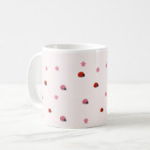 Pink Ladybug Garden Pattern Mug (Devant gauche)