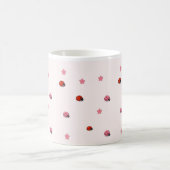 Pink Ladybug Garden Pattern Mug (Centre)