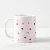 Pink Ladybug Garden Pattern Mug (Gauche)