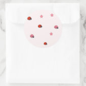 Pink Ladybug Garden Pattern Sticker (Tas)