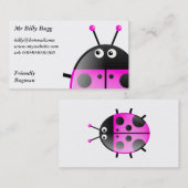 Pink Ladybug, Mr Billy Bugg. Visitekaartje (Voorkant / Achterkant)
