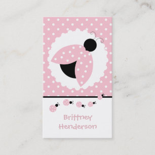 Pink Ladybugs Girl Jouer Carte Date