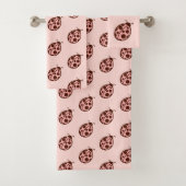 Pink Ladybugs Towel Set (En situation)