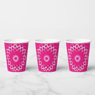 Pink Lavendar White Papieren Bekers