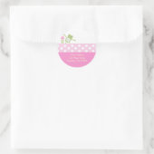 Pink Leap Frog Retouradres Stickers (Tas)