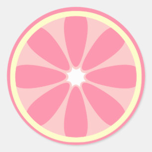 Pink Lemon Slice Sticker