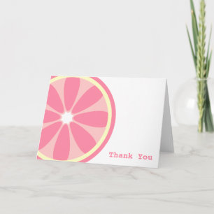 Pink Lemon Slice Thank You Card Bedankkaart
